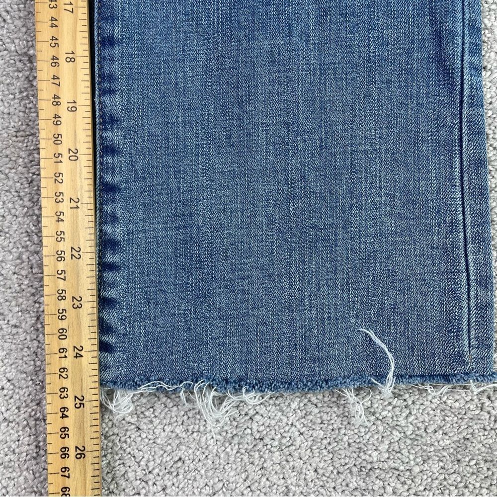 Aeropostale Jeans Women’s 8 Blue Crop Boot Mid-Rise Medium Wash Raw Hem - Picture 8 of 10